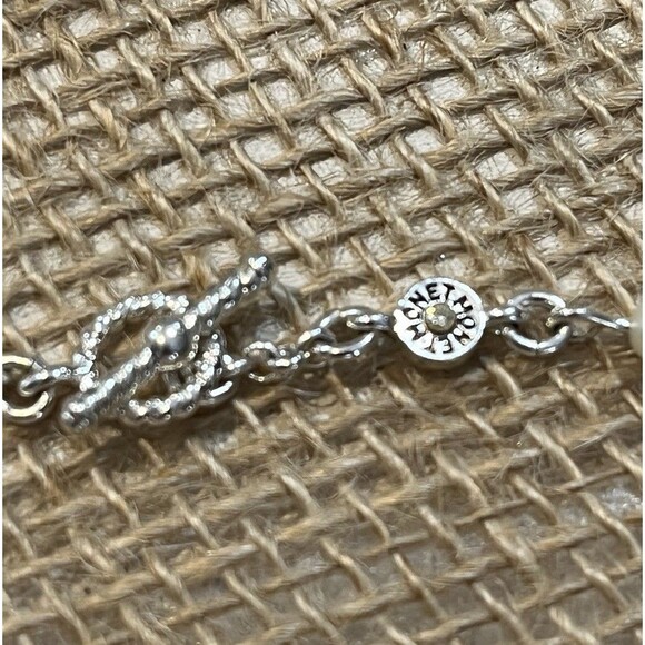 Monet Necklace Faux Pearl Glass Crystal Accents 32in Layering Victorian Revival - Picture 3 of 7